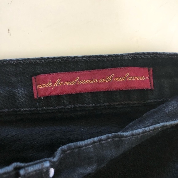 NYDJ Woman’s Denim Tummy Tuck Bootcut Black Rhinestone Jeans Size 14 - Picture 11 of 16